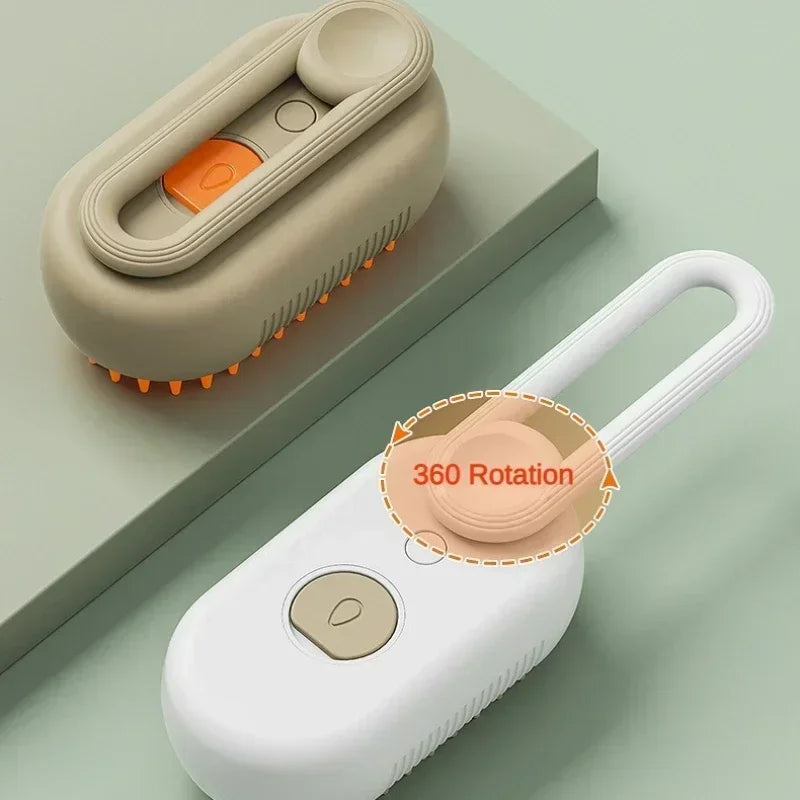 3-in-1 Steam Pet Brush – Groom, Massage & Reduce Shedding