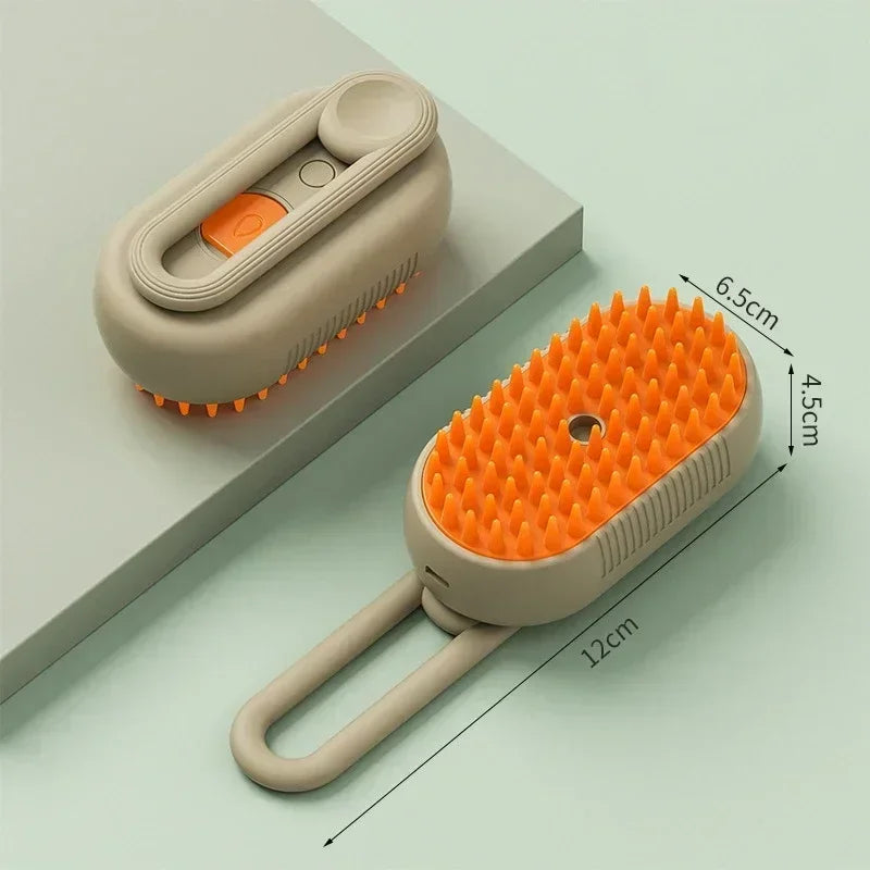 3-in-1 Steam Pet Brush – Groom, Massage & Reduce Shedding
