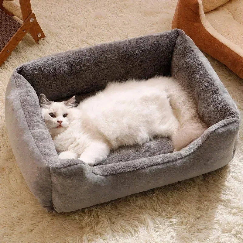 Cozy Plush Pet Bed for Cats & Small Dogs