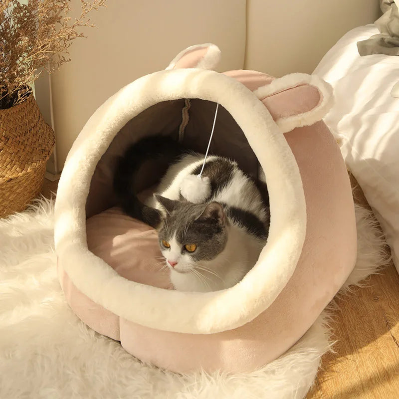 Cozy Cat Cave Bed – Foldable, Washable & Comfortable Pet House