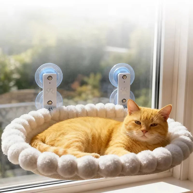 Cat Window Hammock with Strong Suction Cups – Cozy Elevated Window Perch