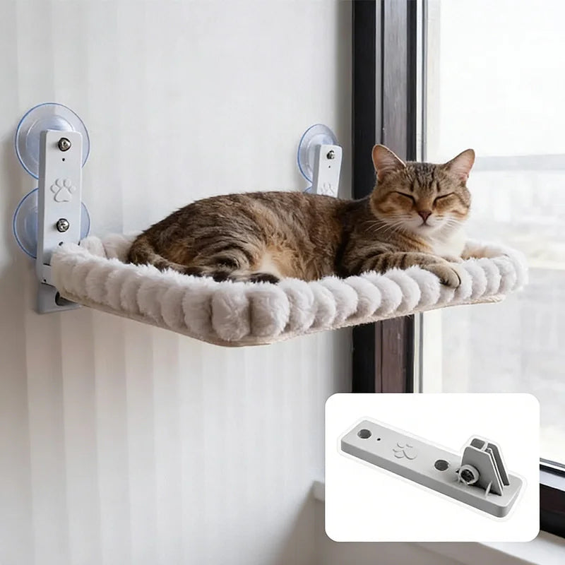 Cat Window Hammock with Strong Suction Cups – Cozy Elevated Window Perch