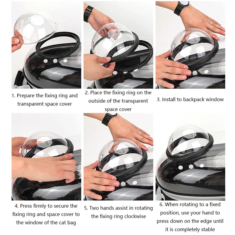 Transparent Pet Carrier Backpack – Breathable Travel Bag for Cats & Small Dogs