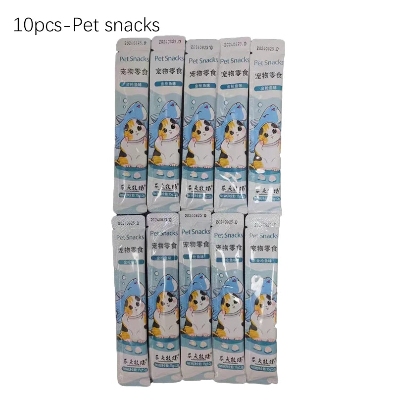 Premium Cat Treat Paste – Salmon & Tuna Flavor Cat Snacks (10 x 15g)