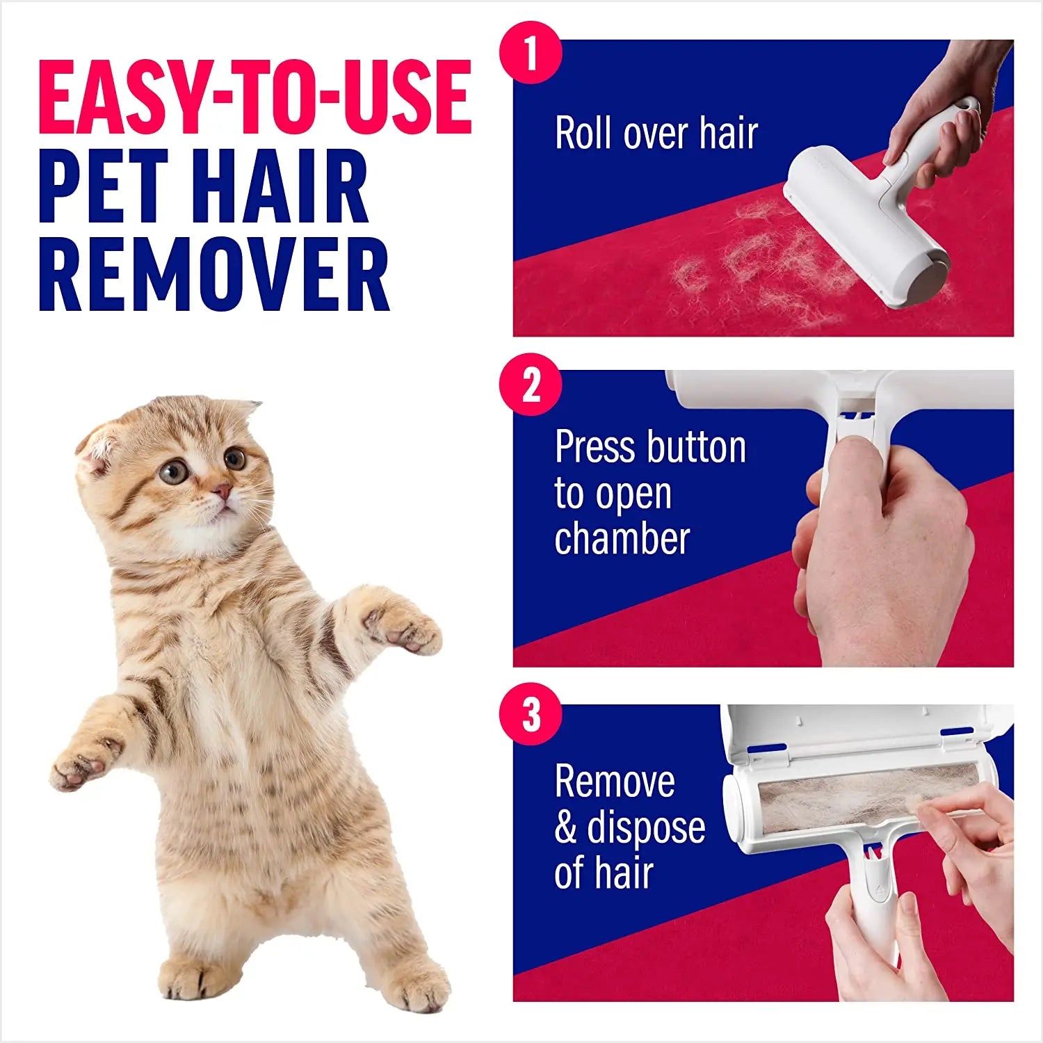 Pet Hair Remover Roller – Clean Furniture & Clothes in Seconds