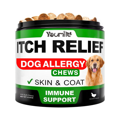 Dog Allergy & Itch Relief Chews – Skin, Coat & Immune Support