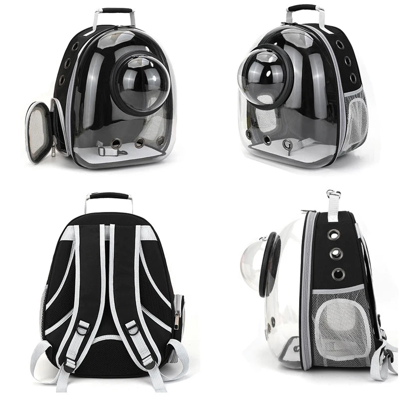 Transparent Pet Carrier Backpack – Breathable Travel Bag for Cats & Small Dogs