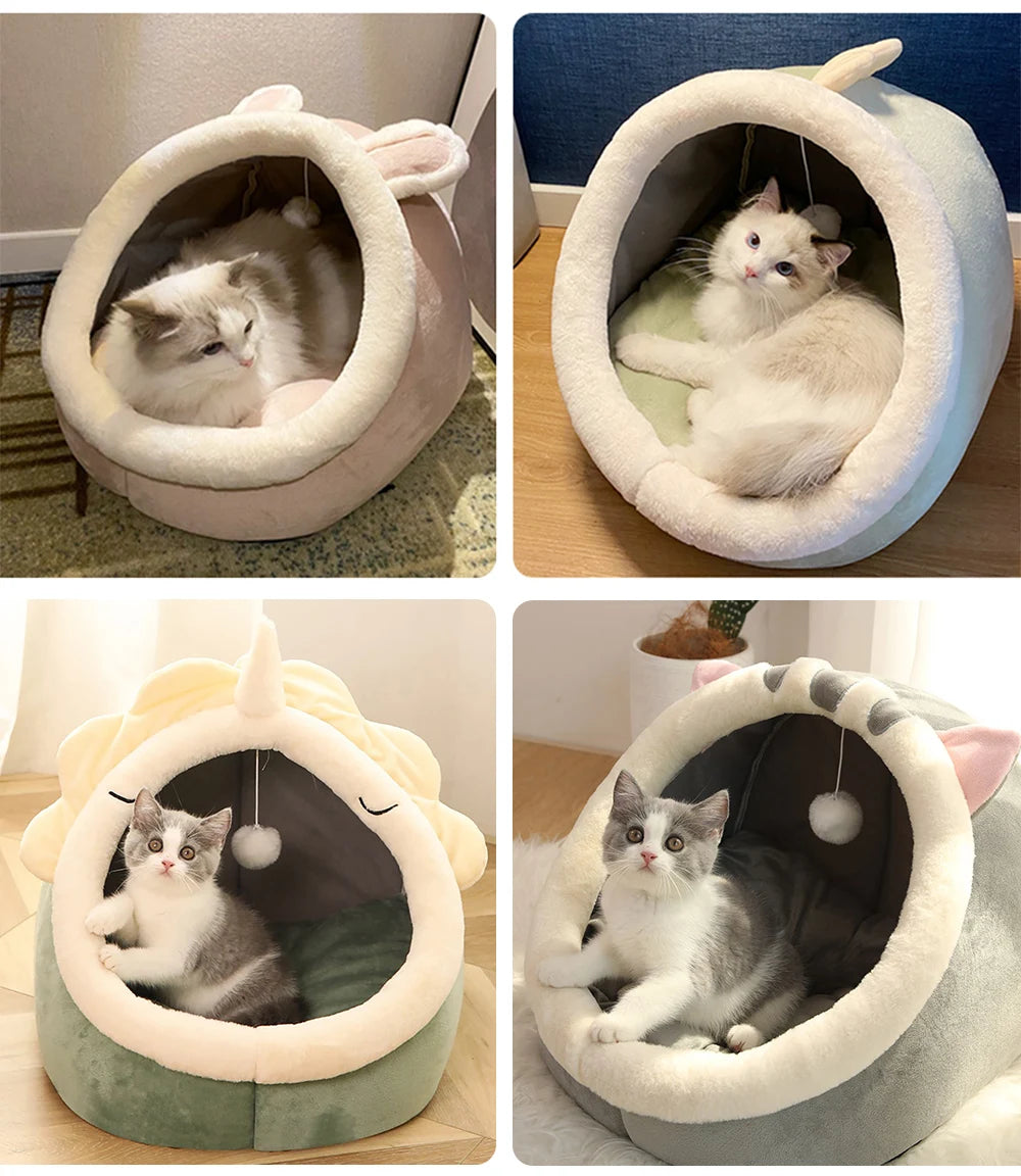 Cozy Cat Cave Bed – Foldable, Washable & Comfortable Pet House