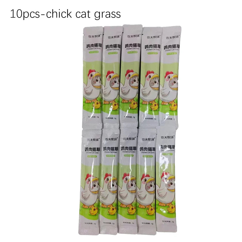 Premium Cat Treat Paste – Salmon & Tuna Flavor Cat Snacks (10 x 15g)