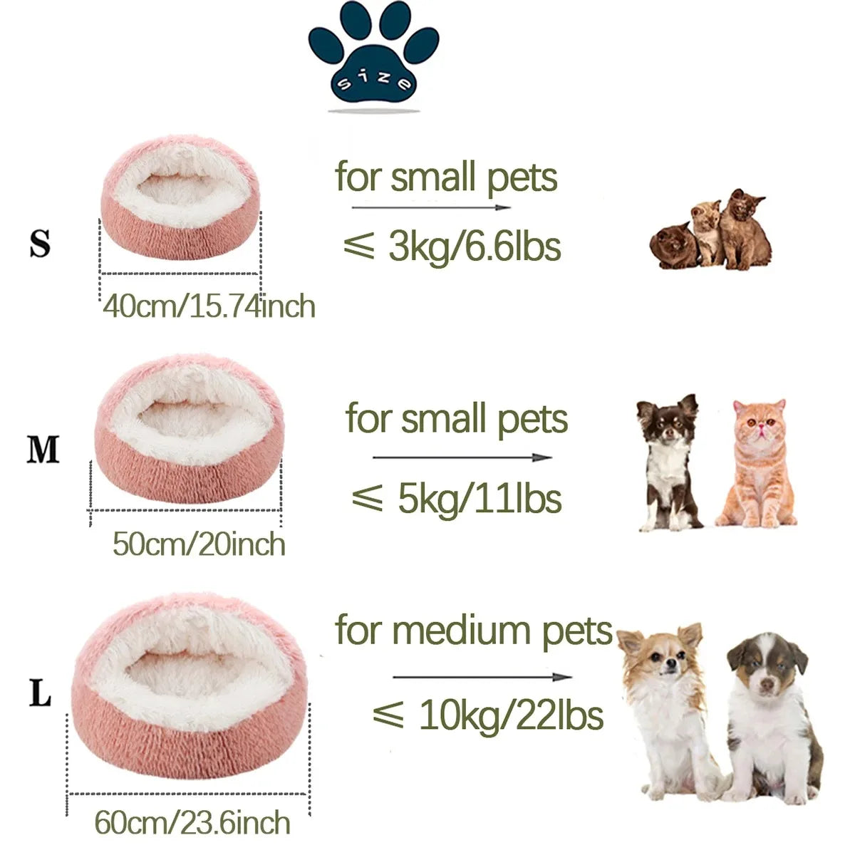 Ultra-Soft Cozy Cave Bed for Cats & Small Dogs👑