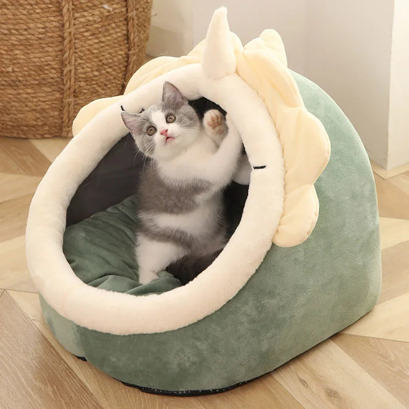 Cozy Cat Cave Bed – Foldable, Washable & Comfortable Pet House