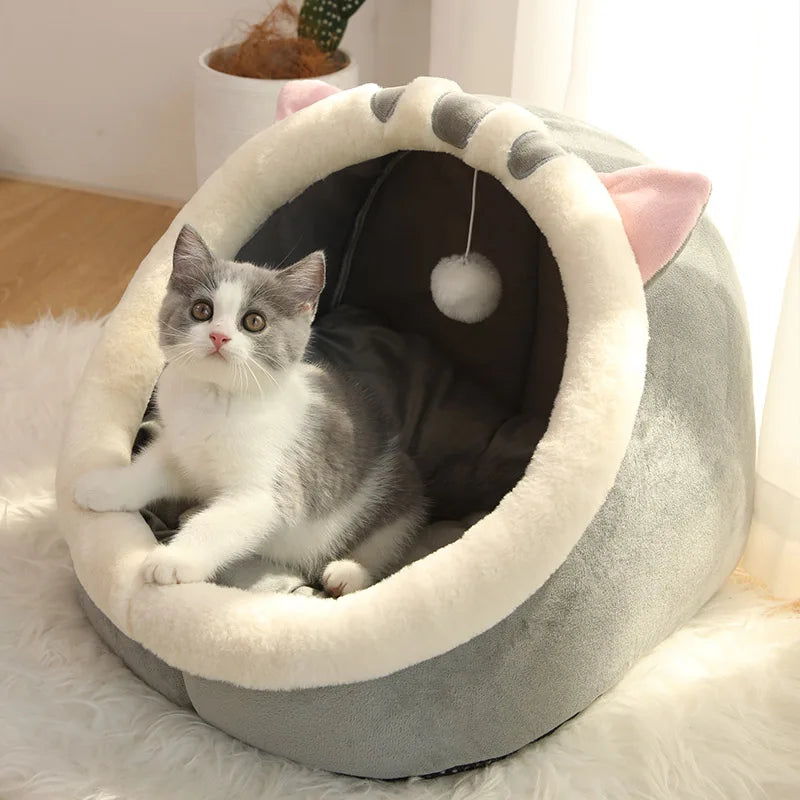 Cozy Cat Cave Bed – Foldable, Washable & Comfortable Pet House