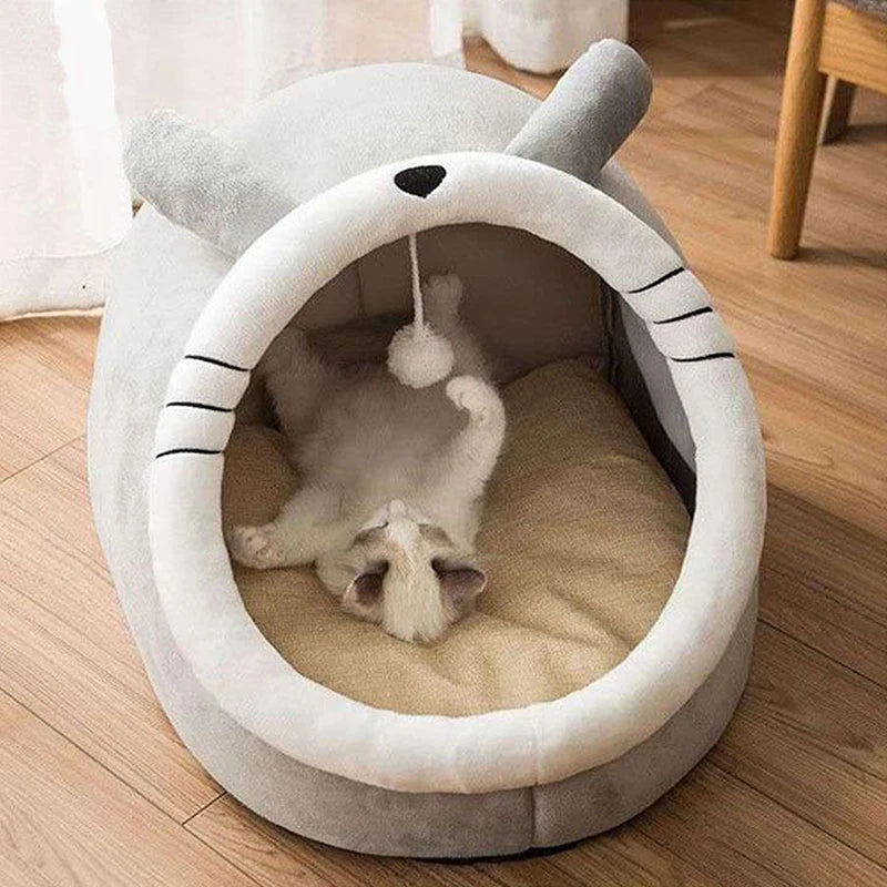 Cozy Cat Cave Bed – Foldable, Washable & Comfortable Pet House
