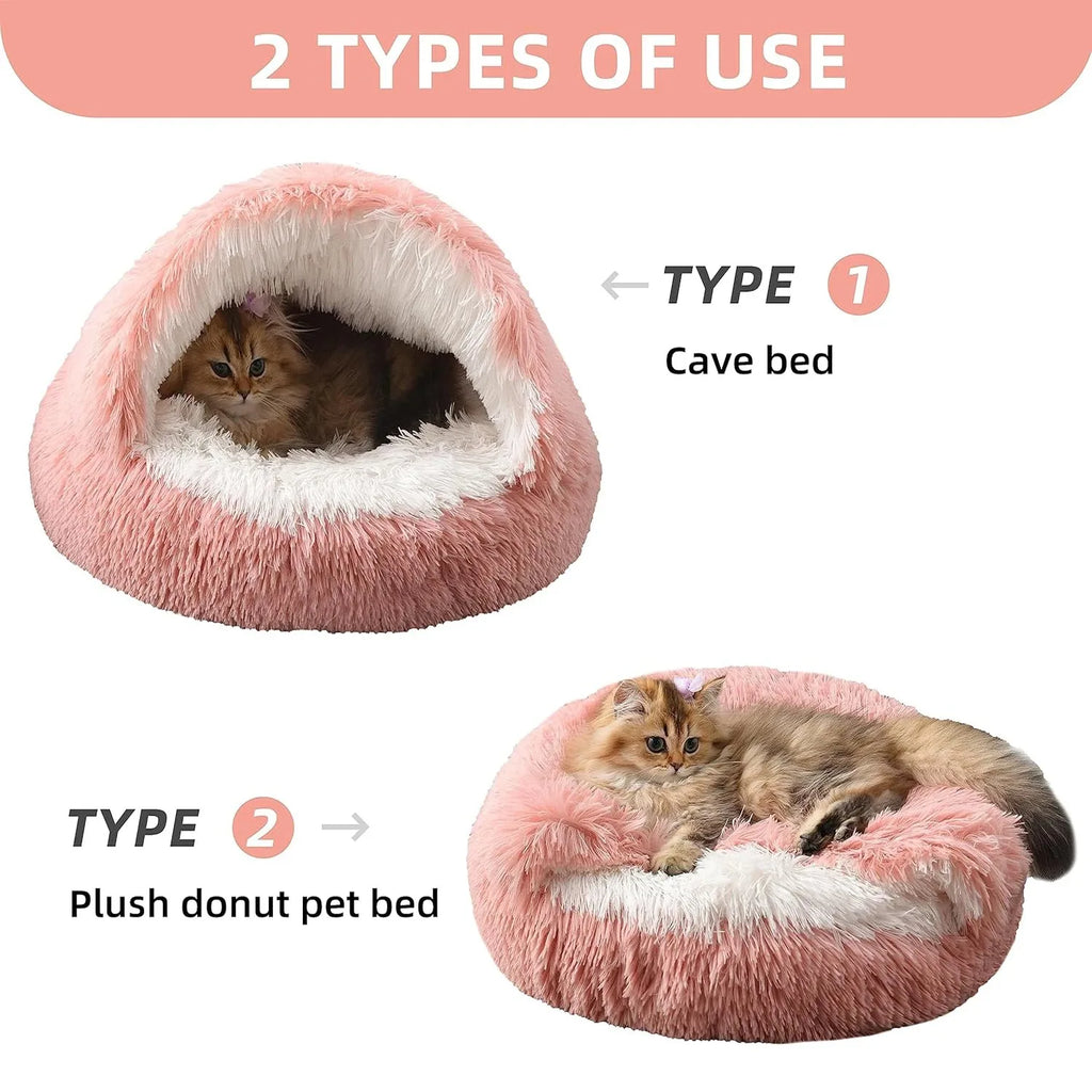 Ultra-Soft Cozy Cave Bed for Cats & Small Dogs👑