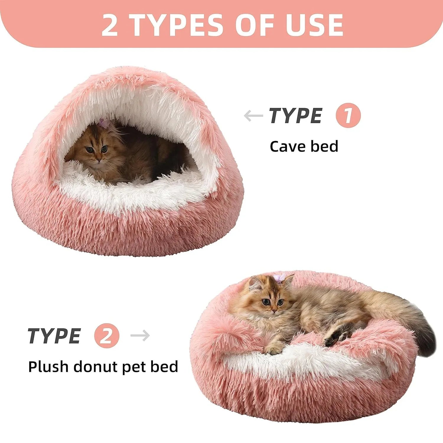Ultra-Soft Cozy Cave Bed for Cats & Small Dogs👑