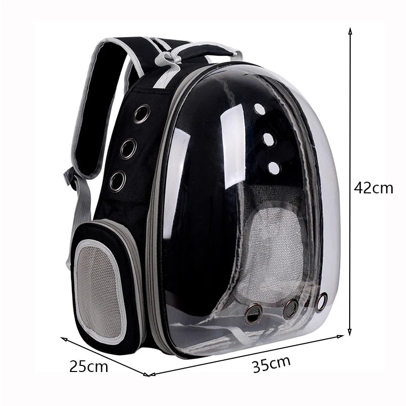 Transparent Pet Carrier Backpack – Breathable Travel Bag for Cats & Small Dogs