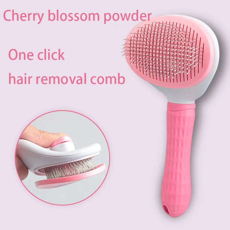 Self-Cleaning Pet Grooming Brush – Gentle Deshedding Comb for Dogs & Cats