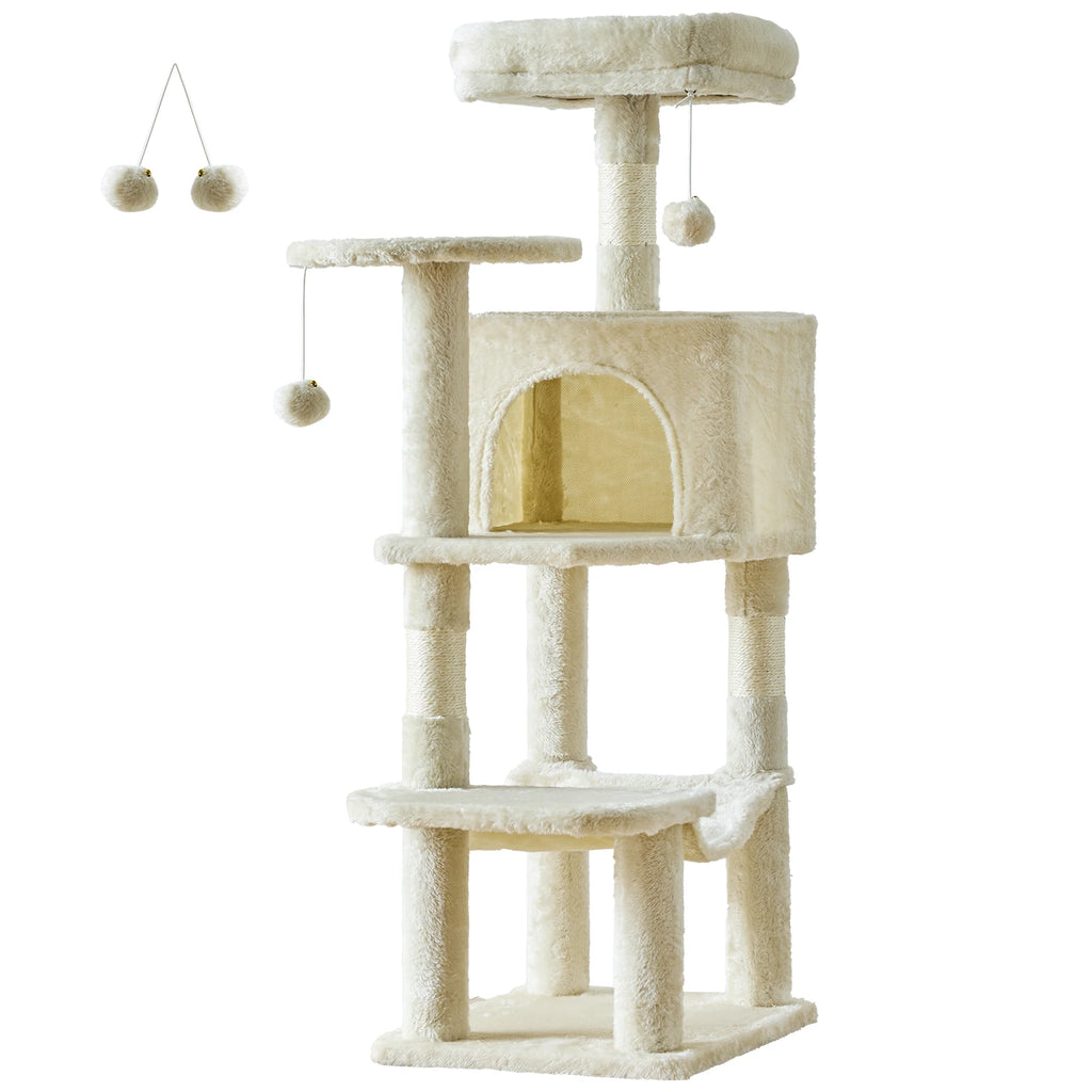 JHK 44-Inch Multi-Level Cat Tree with Condo, Sisal Scratching Posts & Activity Tower