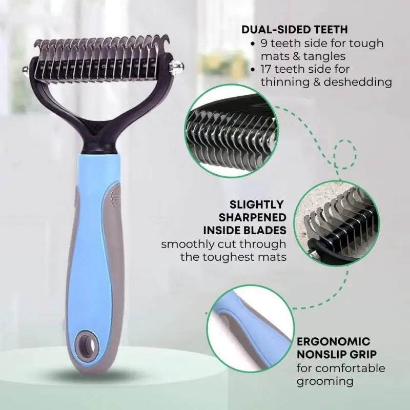 Nexora Pet Grooming Comb – Gentle Deshedding & Massage Brush for Cats & Dogs
