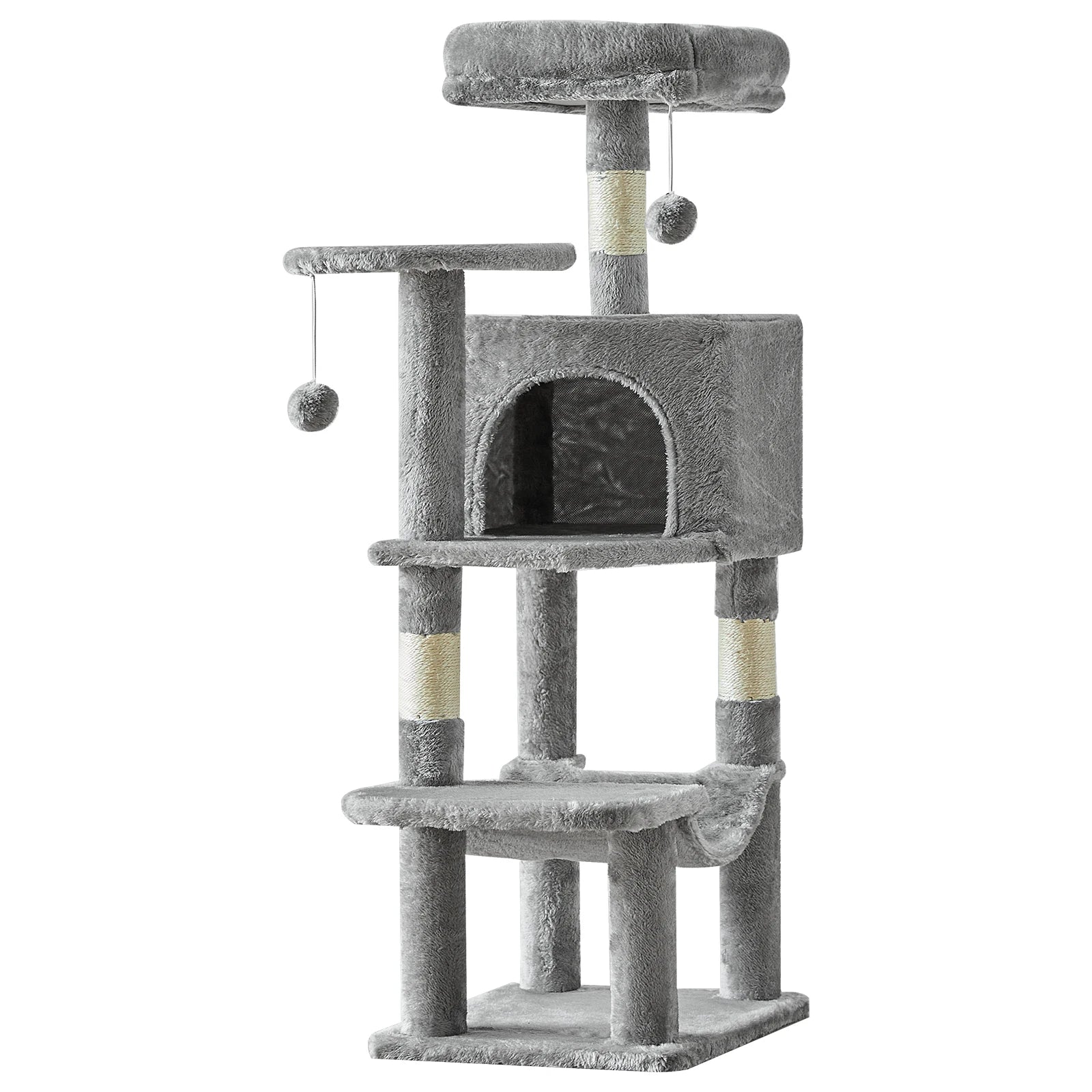 JHK 44-Inch Multi-Level Cat Tree with Condo, Sisal Scratching Posts & Activity Tower