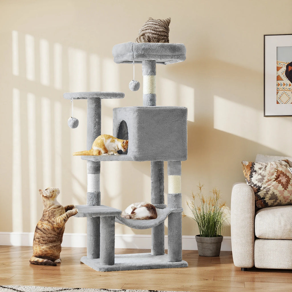 JHK 44-Inch Multi-Level Cat Tree with Condo, Sisal Scratching Posts & Activity Tower