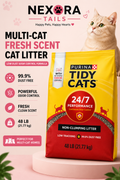 Multi-Cat Fresh Scent Cat Litter – 48 lb Low Dust Odor Control Formula