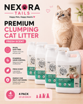 Premium Clumping Cat Litter – Fresh Scent | 4 Pack (20 lb Each)