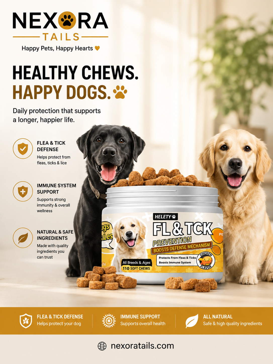 Healthy Skin & Flea Support Chews for Dogs