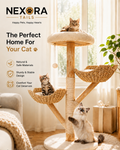 Modern Cat Tree Activity Center – 110cm Wooden Climbing & Scratching Tower