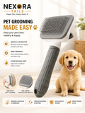 Pet Grooming Brush – Self-Cleaning Deshedding & Massage Comb for Dogs and Cats